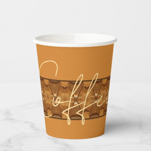 Goud bruin crème en wit papieren bekers (Links)