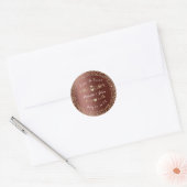 Goud Bruin Glitter Save the Date Liefde is Zoet Ronde Sticker (Envelop)