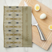 Goud bruin grijs en zwart gevlekt theedoek (Quarter Fold)