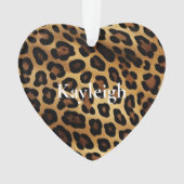 Goud Bruin Leopard Dierenprint Ornament (voorkant)