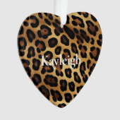 Goud Bruin Leopard Dierenprint Ornament (voorkant)