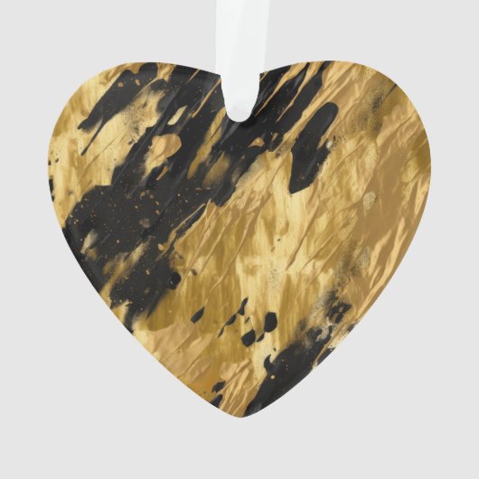 Goud Bruin Leopard Dierenprint Ornament (achterkant)