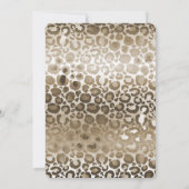 Goud Bruin Luipaard Dierenprint Verjaardag Kaart (Achterkant)