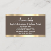 Goud Bruin Marmer Glitter Custom Logo Abstract Visitekaartje (Achterkant)