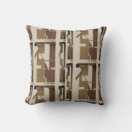 Goud Bruin Taupe Zuidwest Look Oneffen Mozaïeken Kussen