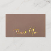 Goud Bruine Dankjescards Visitekaartje (Voorkant)