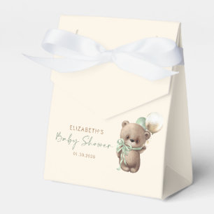 Goud Bruine Salie Groene Teddybeer Baby Shower Bedankdoosjes