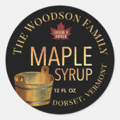 Goud Bucket met houten mantel Ronde Sticker (Voorkant)