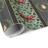 Goud BUG-gouden motgroene garland gothisch Victori Cadeaupapier (Rol Hoek)