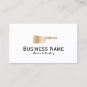 Goud Butcher Vlees Cleaver Vlees & Pluimveemarkt Visitekaartje (Voorkant)