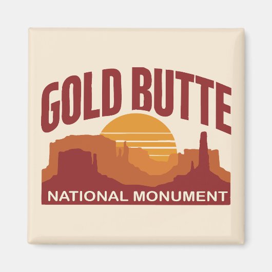 Goud Butte National Monument Nevada Woestijn Magneet (Voorkant)