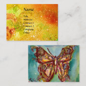 GOUD BUTTERFLES IN GEEL SARKLES White Pearl Visitekaartje (Voorkant / Achterkant)