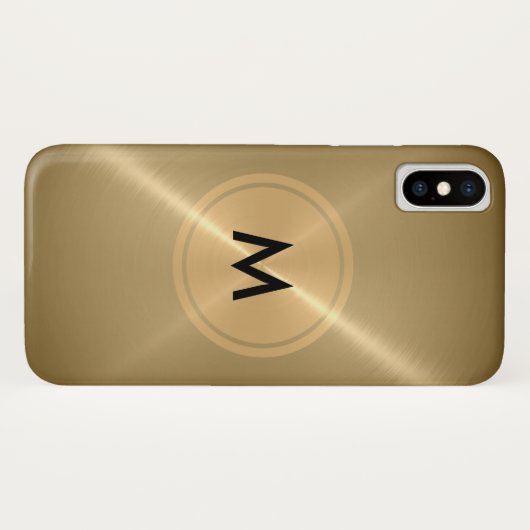 Goud Button en roestvrij staal uit de Bronze Case-Mate iPhone Case (Achterkant (horizontaal))