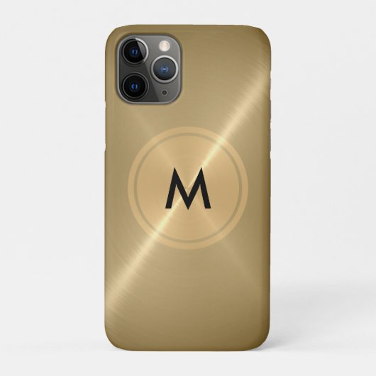 Goud Button en roestvrij staal uit de Bronze Case-Mate iPhone Case (Achterkant)