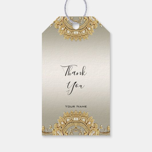 Goud  cadeau Label Cadeaulabel (Achterkant)