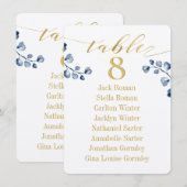 Goud Calligraphy Groene Stoelenkaart Kaart (Voorkant / Achterkant)