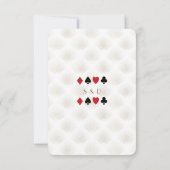 Goud Casino Las Vegas Gatsby Liedje Verzoek Huweli RSVP Kaartje (Achterkant)