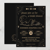 Goud Celestial Stars & Moon Vrijgezellenfeest Kaart (Voorkant / Achterkant)