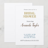 Goud & Champagne Kleur Minimalistisch Vrijgezellen Kaart (Voorkant / Achterkant)