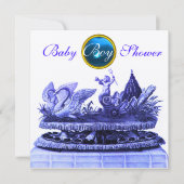 GOUD CHARIOT VAN ZWANEN/KPKJES JONGE BABY SHOWER KAART (Voorkant)