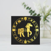 Goud Chinees Nieuwjaar 2026 Feestdagenkaart (Staand voorkant)