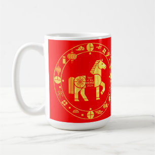 Goud Chinees Nieuwjaar 2026 Koffiemok