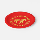 Goud Chinees Nieuwjaar 2026 Papieren Bordje (Gekanteld)