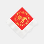 Goud Chinees Nieuwjaar 2026 Servet (Hoek)