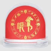 Goud Chinees Nieuwjaar 2026 Sneeuwbol (Achterkant)