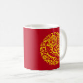 Goud Chinees Nieuwjaar Tijger Koffie Mok (Voorkant rechts)