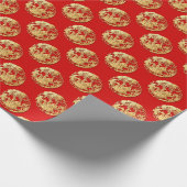 Goud Chinees Papier-gesneden Tijger Jaar Kies Kleu Cadeaupapier (Hoek)