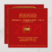 Goud Chinees papier, zes jaar oud Kies Kleur SqInv (Voorkant / Achterkant)