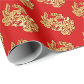 Goud Chinees Rabbit-jaar voor papier kiezen C W1 (Rol Hoek)