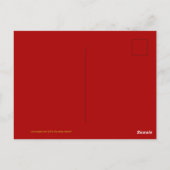 Goud Chinees Rat Jaar met papiersnijden Kies Kleur Briefkaart (Achterkant)