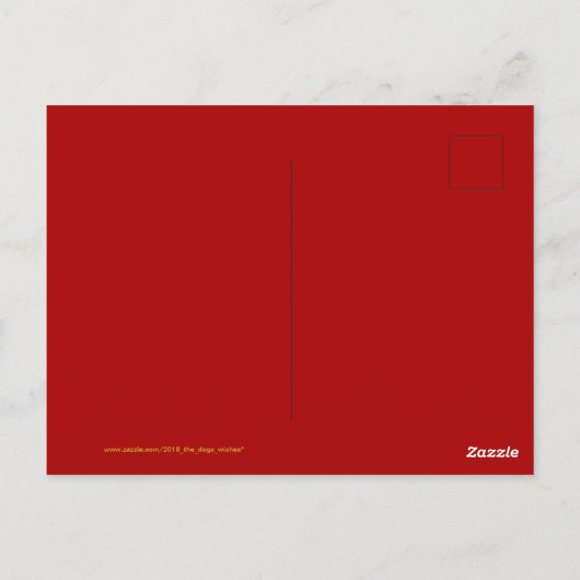 Goud Chinees Rat Jaar met papiersnijden Kies Kleur Briefkaart (Achterkant)