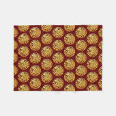 Goud Chinees tijdenjaar met papiersnijden Kies kle Fleece Deken (Voorkant (Horizontaal))