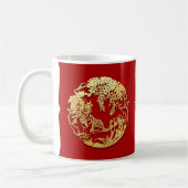 Goud Chinees tijdenjaar met papiersnit Kies de kle Koffiemok (Links)