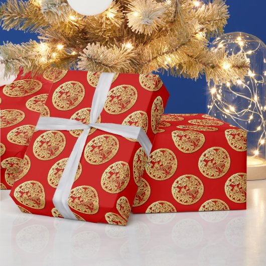 Goud Chinees tijger jaar papier kiezen kleur W8 (Feestdagen)