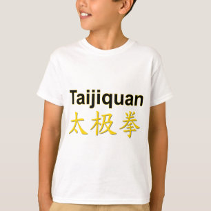 Goud Chinese Taijiquan Tai Chi Chuan tekens T-shirt