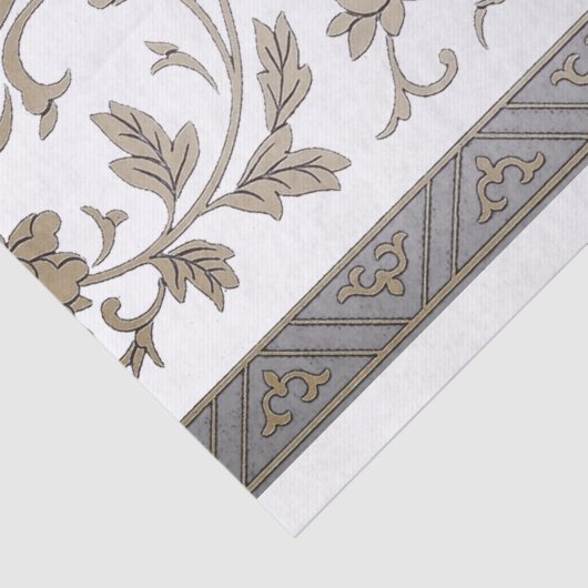 Goud Chinoiserie Bloemen Decoupage Tissuepapier (Detail)