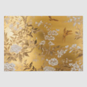 Goud Chinoiserie Bloemen Weefsel Papier (Voorkant)