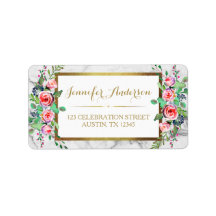 Goud chique marmer mooie bloemige Rozen