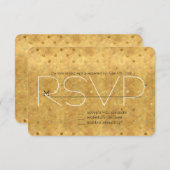 Goud Chique Stippen RSVP (Voorkant / Achterkant)