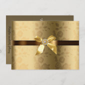 Goud & Chocolade Bruin Gouden Boog en Sprankel Kaart (Voorkant / Achterkant)