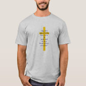 Goud Christelijk Cross Shirt (Voorkant)