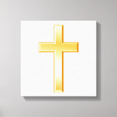 Goud Christelijk Kruis Canvas Art (Voorkant)