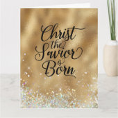 Goud Christus de Verlosser Christelijk Kaart (Voorkant)