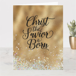Goud Christus de Verlosser Christelijk Kaart