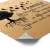 Goud-citaat voor Inspirerend familie Poster (Hoek)