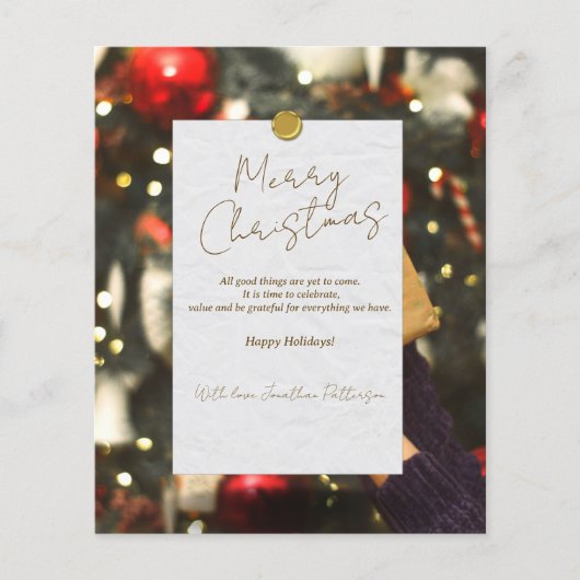 Goud Classy en Elegant Merry Christmas Instagram Flyer (Voorkant)